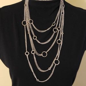 Beautiful cascading silver neckace